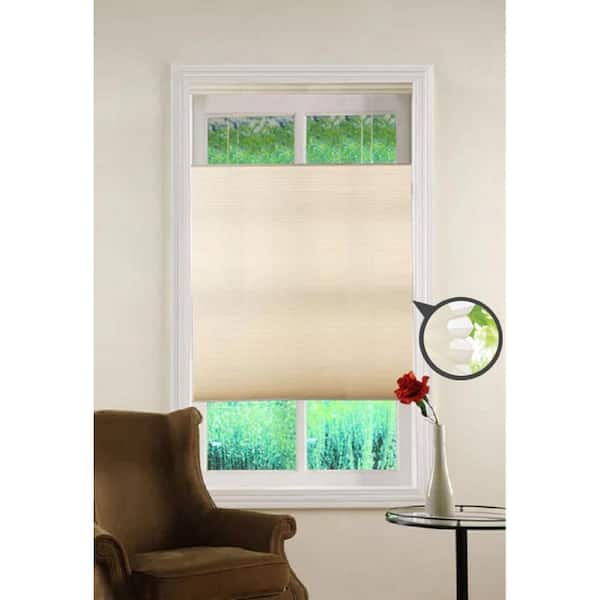 Harper Lane Top Down/Bottom Up Ivory Cordless Cellular Shade - 31 in. W x 64 in. L