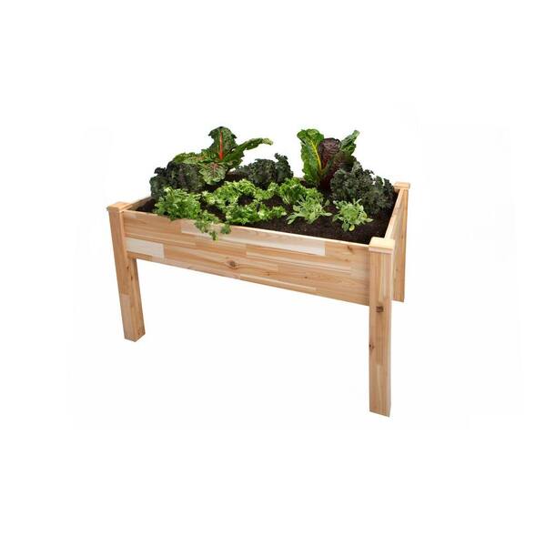 PatioCraft Product of North America Backsavr 33 in. x 41 in. x 29 in. Natural/Unstained Western Red Cedar Raised Garden Bed Planter