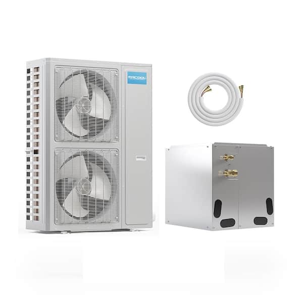 MRCOOL DIY Universal 48000 BTU 4 Ton 18 SEER Central Split System A/C Condenser and A-Coil with 50 ft. No-Vac Install Kit