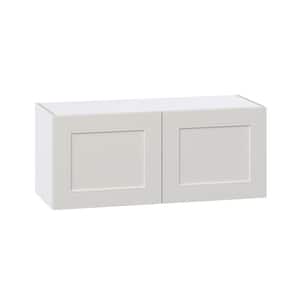 36 in. W x 14 in. D x 15 in. H Littleton Painted Gray Shaker Assembled Wall Bridge Kitchen Cabinet