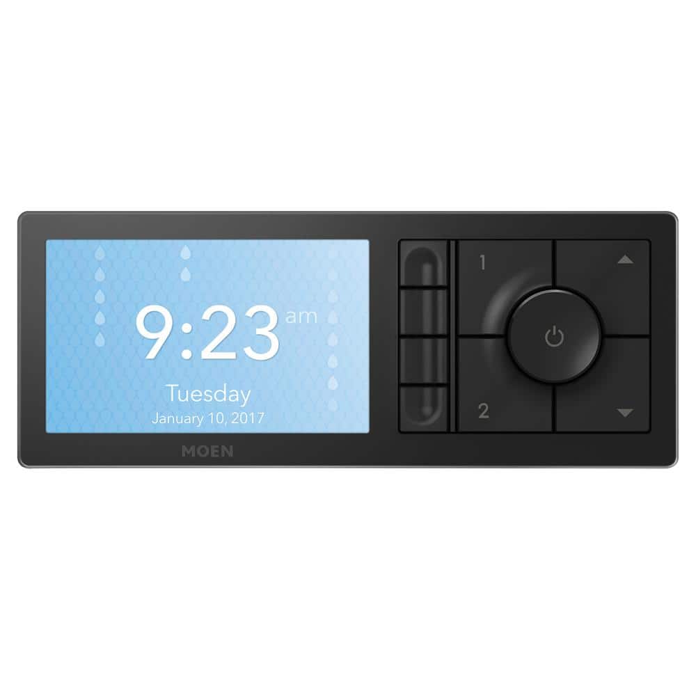 Matte Black Wall-Mounted Digital Shower Controller