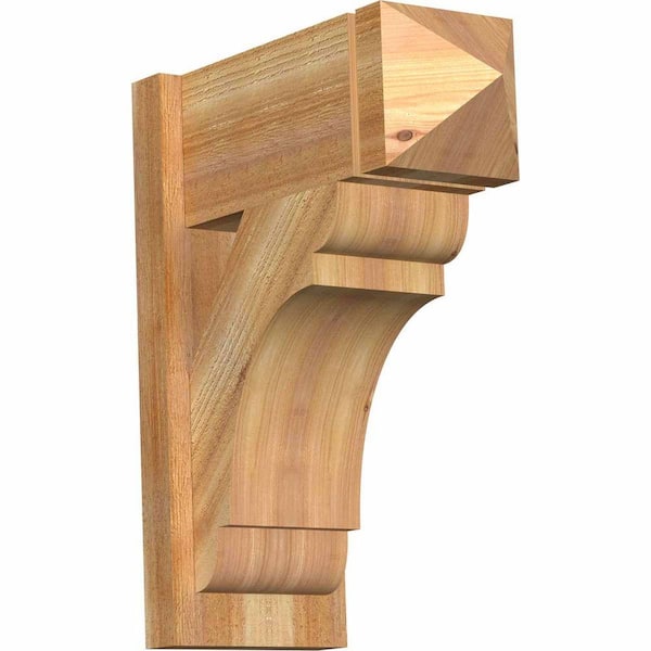 Ekena Millwork 8 in. x 22 in. x 18 in. Olympic Arts and Crafts Rough Sawn Western Red Cedar Outlooker
