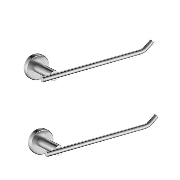 ATKING Bathroom 9 in. Wall Mounted Towel Bar Stainless Steel Towel Ring Hand Towel Holder in Brushed Nickel (2-Pack)