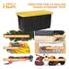 Have a question about HDX 70 Gal. Tough Storage Tote with Wheels in Black  with Yellow Lid? - Pg 1 - The Home Depot