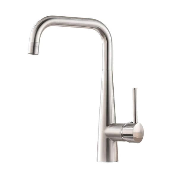 Aosspy Single-Handle Standard Kitchen Faucet in Brushed Nickel