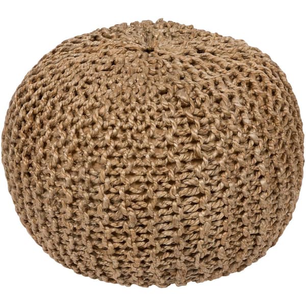 Livabliss Calabozo Khaki Accent Pouf