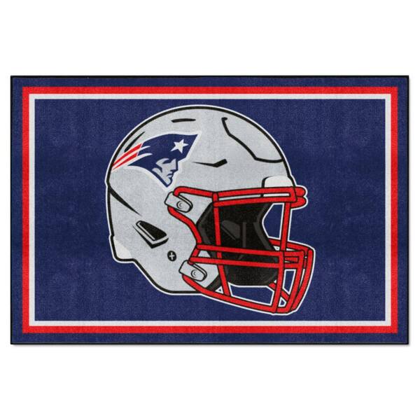 FANMATS New England Patriots Navy 5 ft. x 8 ft. Plush Area Rug 38308 ...