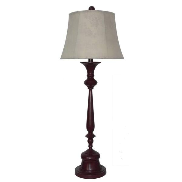 Fangio Lighting 38 in. Metal Buffet Lamp, Red-DISCONTINUED
