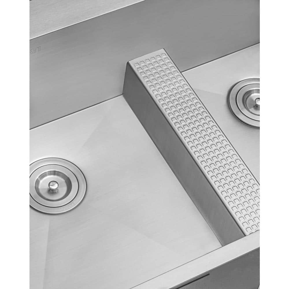33-Inch Stainless Steel Double Bowl Topmount Kitchen Sink