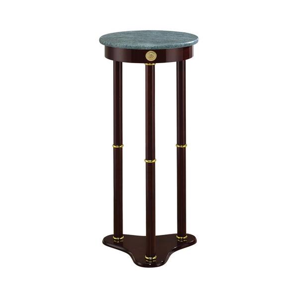 Coaster 12 in. Merlot Round Marble Accent Table