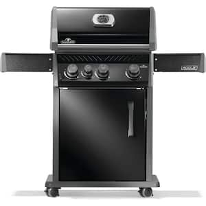 Rogue® 425 Propane Gas Grill with Range Side Burner, 4 Burners, Black