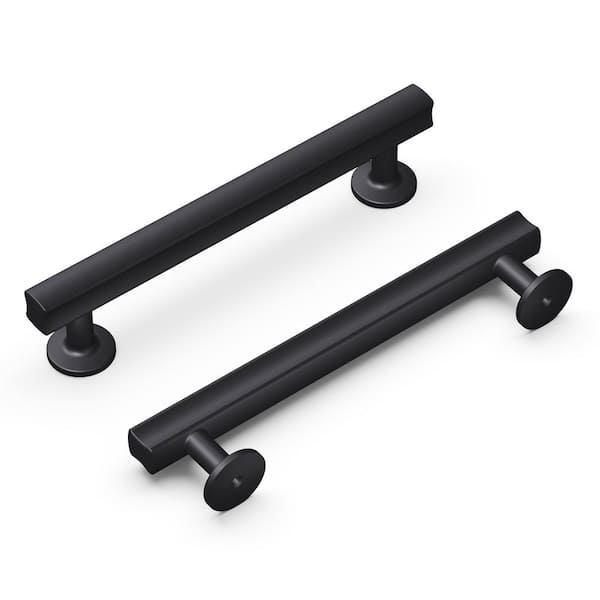 HICKORY HARDWARE Woodward 5-1/16 in. (128 mm) Matte Black Cabinet Pull (10-Pack)