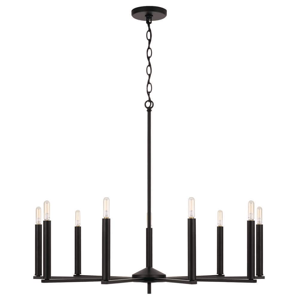 Portman 9-Light Matte Black 34 in. W x 27 in. H Chandelier price history on PriceWatchPro