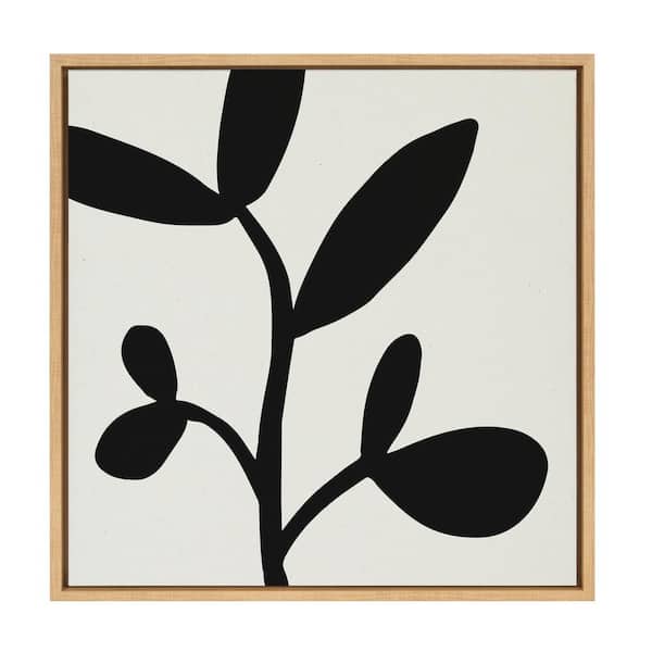 Kate and Laurel Modern Botanical Abstract 2 by The Creative Bunch Studio Framed Nature Canvas Wall Art Print 22 in. x 22 in. .