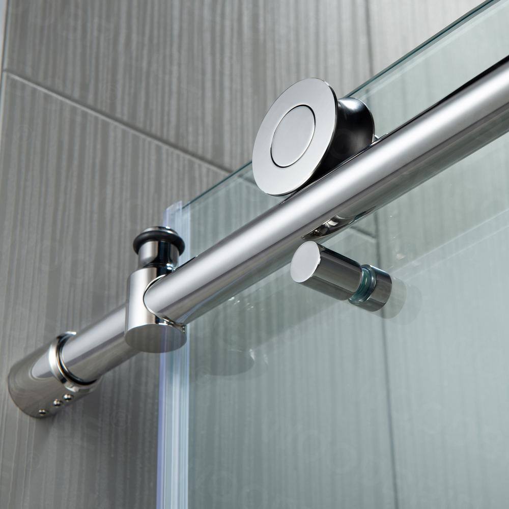 48'' Frameless Clear Tempered Glass Sliding Shower Door