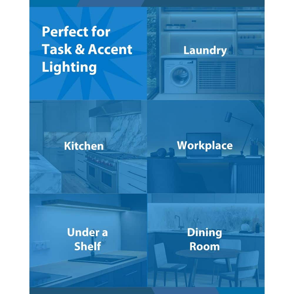 9-Inch White Adjustable LED Under Cabinet Light with Switch