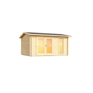 Technoflex Banff 13 ft. W x 11.5 ft. L x 9.5 ft. D Solid Wood Garden Shed with Double Door and Window (147.2 sq. ft.)