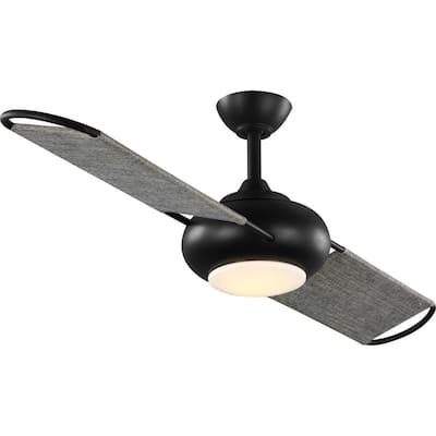 Edisto 54 in. Black Integrated LED Ceiling Fan