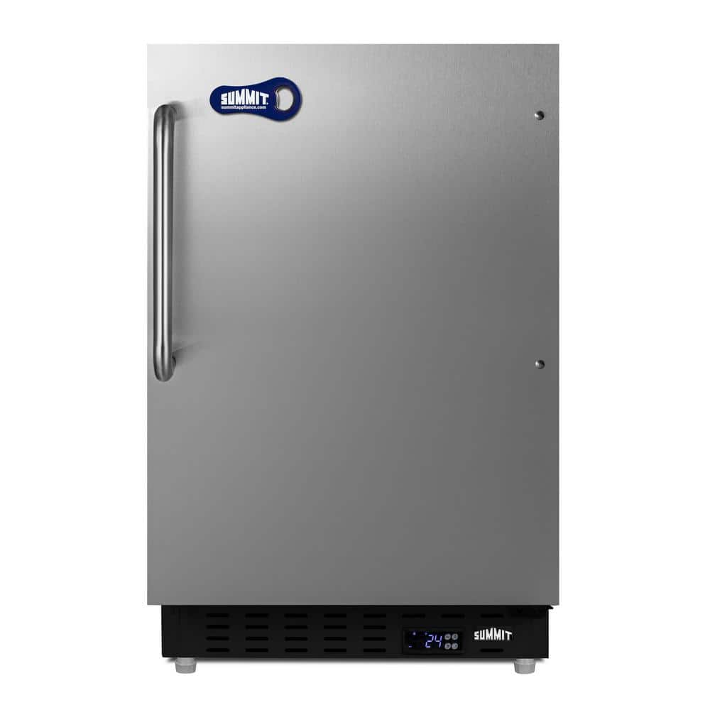 Summit Appliance 2.68 cu. ft. Mini Upright Beer Freezer in Stainless Steel