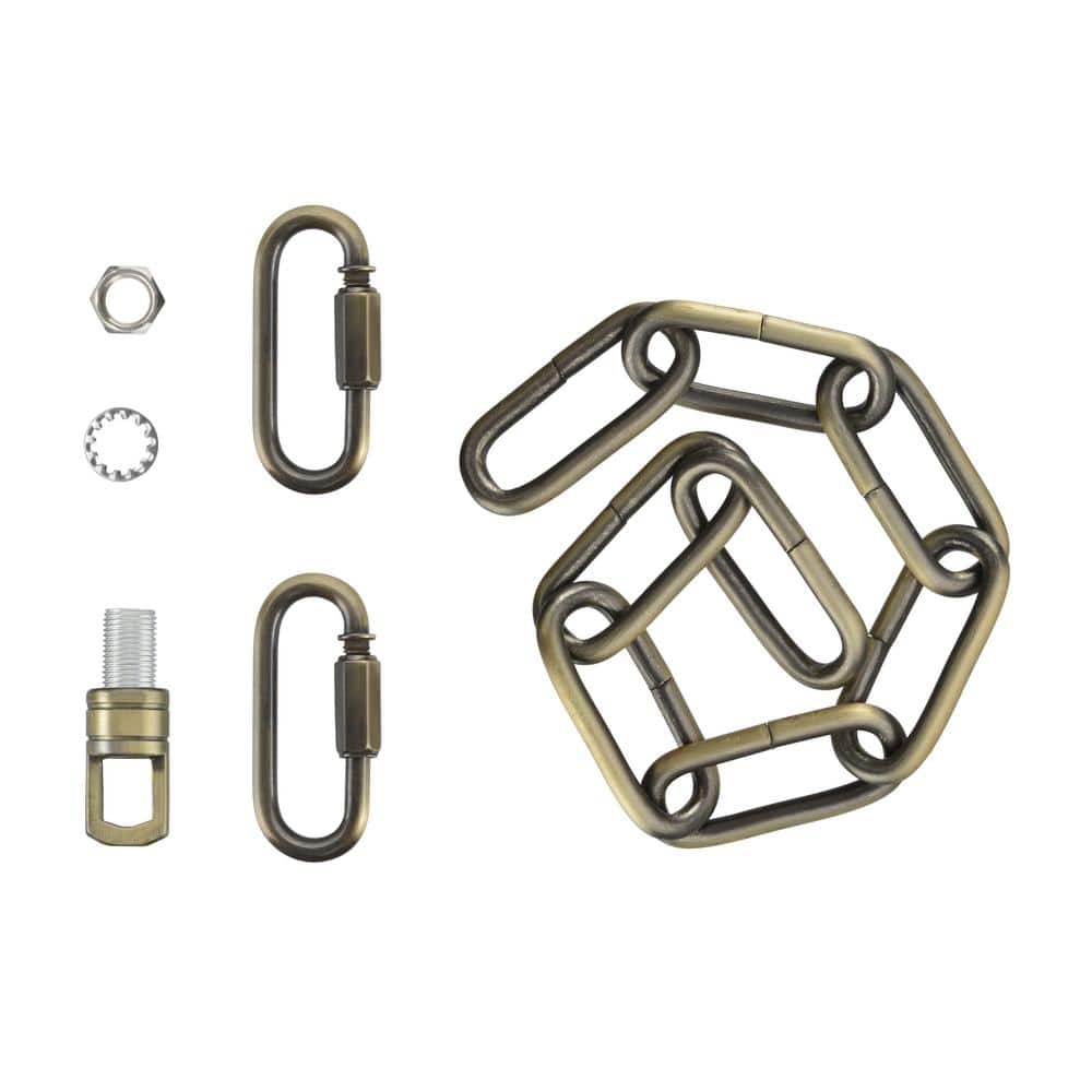 Antique Brass Heavy Duty Chain & Quick Link Connector for Lighting Fixtures