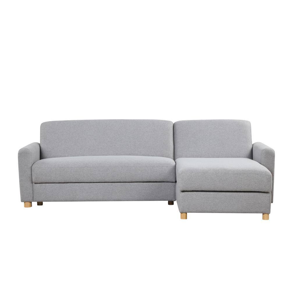 Serta Colton 100 in. Polyester Sectional Sofa in. Light Grey with Storage -  119A003LTG-SET