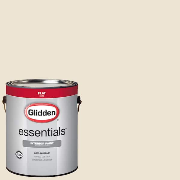 Glidden Essentials 1 gal. #HDGWN31 Elegant Ivory Cream Flat Interior Paint