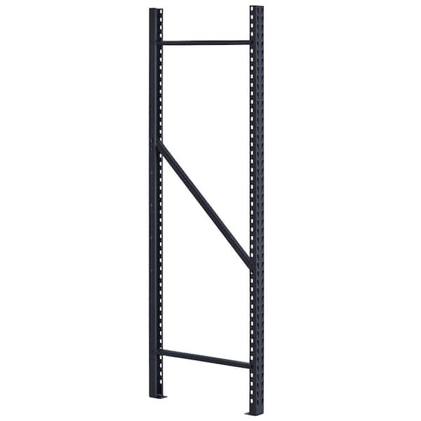Steel Welded Frame for Shelving Rack in Black (72 in. H x 1.5 in. W x 24 in. D)