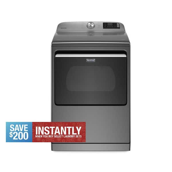 7.4 cu. ft. 240-Volt Smart Capable Metallic Slate Electric Vented Dryer with Hamper Door and Steam, ENERGY STAR