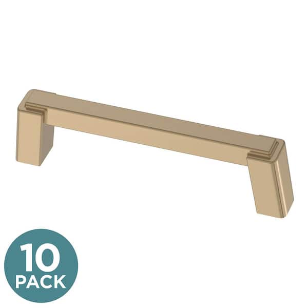 Liberty Modern Brace 3-3/4 in. (96 mm) Champagne Bronze Drawer Pull (10-Pack)