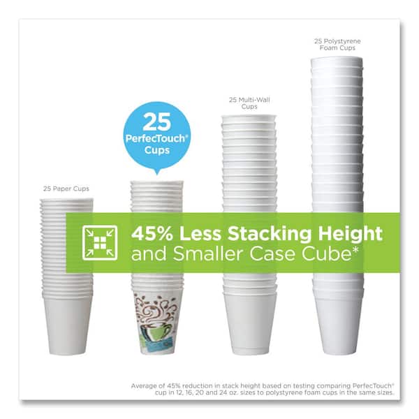 12oz. Frosty White Paper Cups, 3 Packs of 50