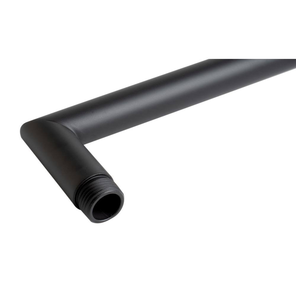 Black Matte 20" Round Wall Mounted Shower Arm