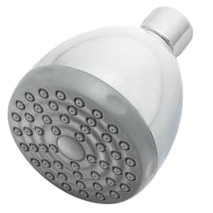 1-Spray 2.8 in. Single Wall Mount Low Flow Fixed Shower Head in Polished Chrome