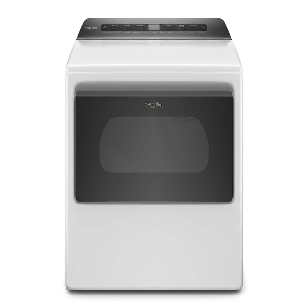 7.4 cu. ft. 240-Volt White Smart Electric Vented Dryer with AccuDry System