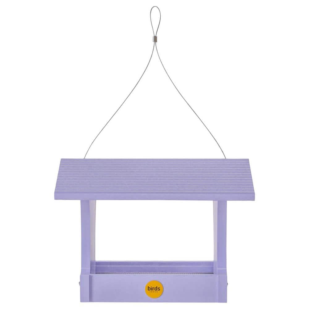 Lavender Hanging Recycled Plastic Hopper Bird Feeder