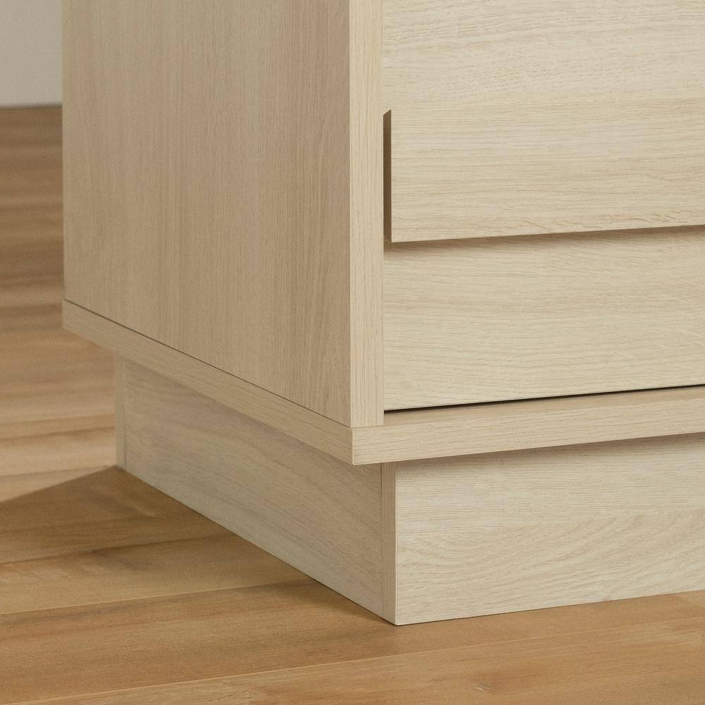 Bleached Oak Contemporary 4-Drawer Nursery Chest