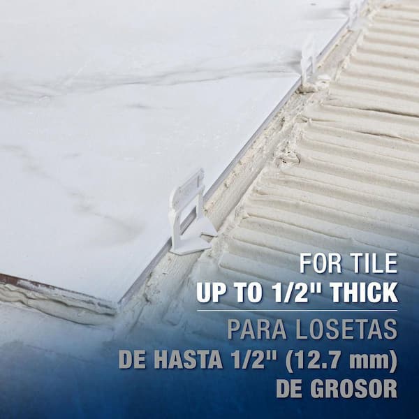 QEP LASH XL White 1/16 in. W Plastic Clip Tile Leveling System