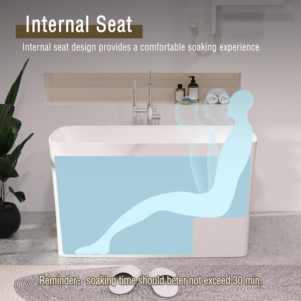 Smooth Reversible All-in-one Mサイズ INSTER MUSE 47 in. x 27.5 in. Solid Surface Japanese Soaking