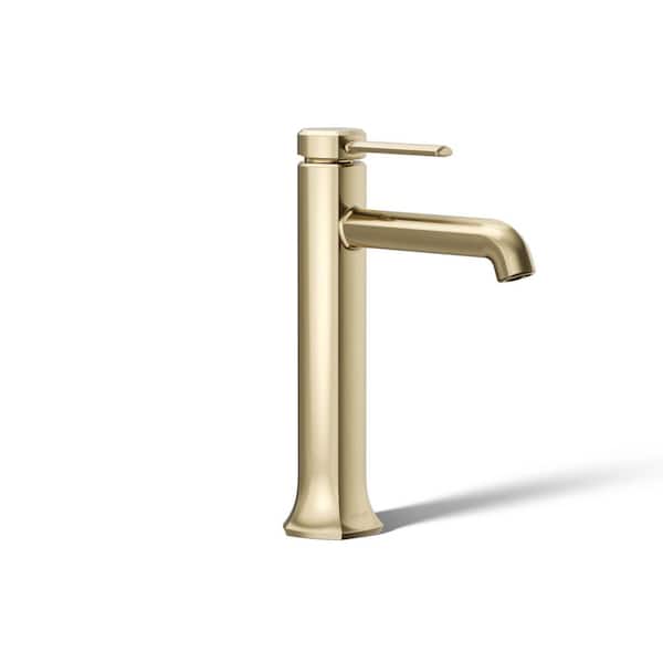 KOHLER Occasion Tall Single Handle Single Hole Bathroom Faucet 1.2 GPM in Vibrant French Gold