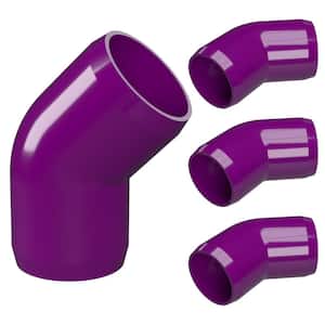 1-1/4 in. Furniture Grade PVC 45-Degree Elbow in Purple (4-Pack)