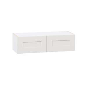 Roseland 36 in. W x 14 in. D x 10 in. H Assembled Shaker Wall Bridge Kitchen Cabinet in Warm White