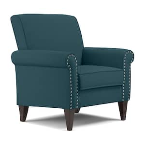 Jean Caribbean Blue Linen Arm Chair