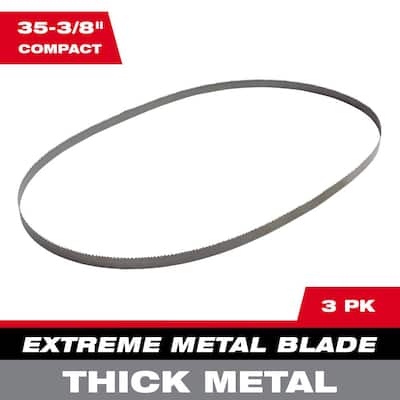 35-3/8 in. 8/10 TPI Compact Extreme Thick Metal Cutting Band Saw Blade (3-Pack) For M18 FUEL/Corded Compact Bandsaw