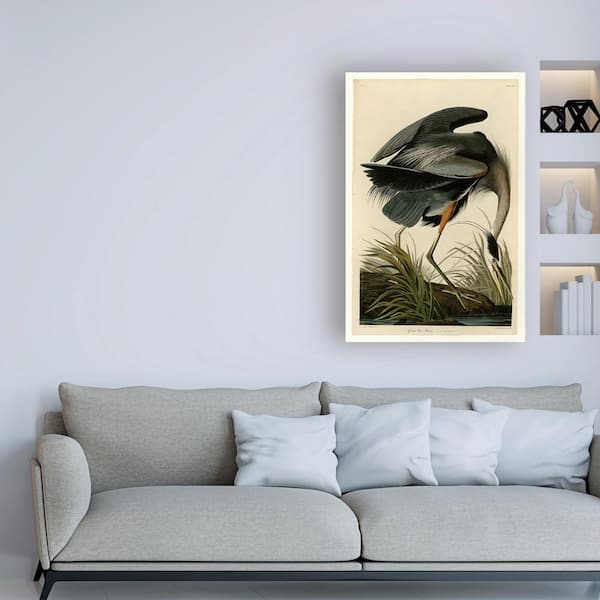 Bright Heron Bird Sketch II Wrapped Canvas Giclee Art Print Wall Art - Wall  Decor - Artwork