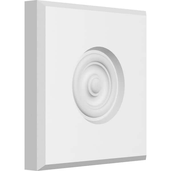 Ekena Millwork 7 in. W x 7 in. H x 1 in. P Standard Sedgwick Bullseye Rosette with Beveled Edge (2-Pack)