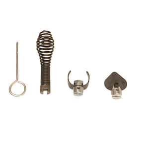T-260 4Pc Drain Cleaning/Sewer Machine Cable Attachment Set T-202 Bulb Auger + T-211 Spade + T-205 Cutter + A-13 Pin Key