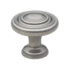 1-1/4 in. Dia Weathered Nickel Classic Round Ring Cabinet Knob (10-Pack)