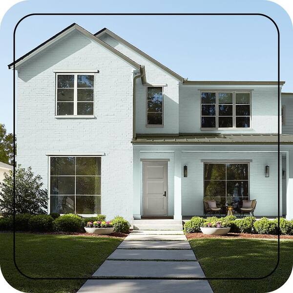 BEHR ULTRA 1 qt. #T14-5 Sky Blue Flat Exterior Paint & Primer