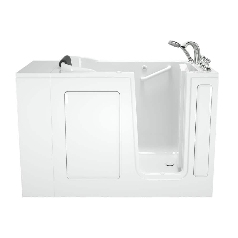 48'' White Fiberglass Walk-In Air Bath with Chrome Faucet
