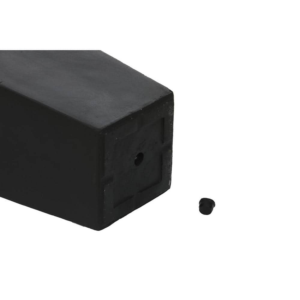 Black Fiberclay 18.5" Tall Tapered Square Planter
