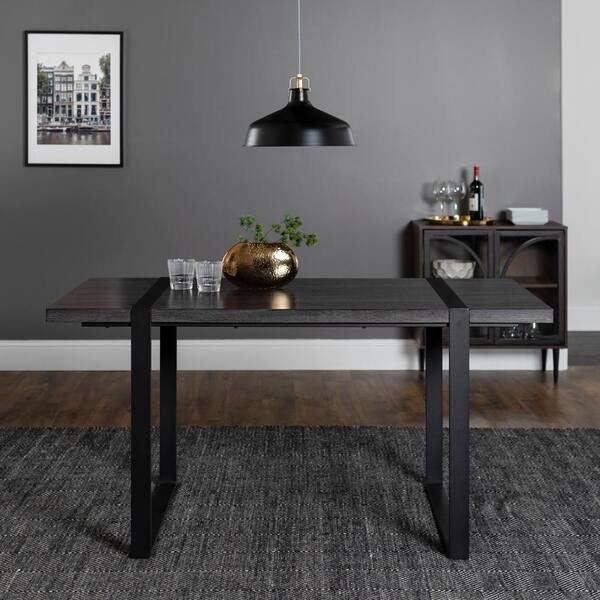 60 Urban Blend Dining Table Charcoal, Charcoal Dining Table